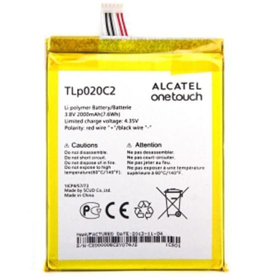 Γνήσια Μπαταρία Alcatel TLP020C2 Για One Touch Idol X 2000 mAh 6040D / 6040X (Bulk) ORIGINAL