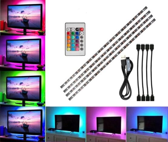 Ταινία Led με Τηλεχειριστήριο 5050 USB (5V) IP65 RGB 4x50cm