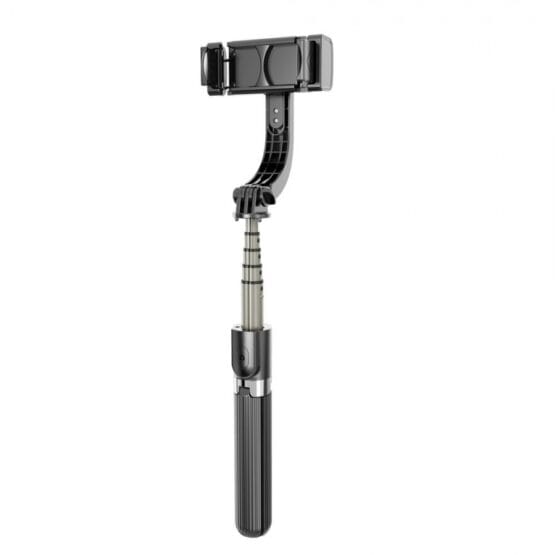 Gimbal Stabilizer Selfie Stick Tripod με Αποσπώμενο Χειριστήριο Black Selfie Stick with Tripod Telescopic Stand and Bluetooth remote controll gimbal black OEM-L08 - Image 4