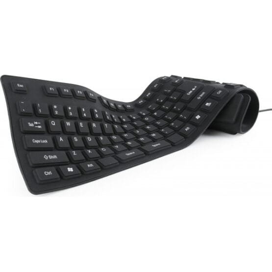 Ελαστικό Πληκτρολόγιο Σιλικόνης Για Pc - Laptop Με USB Flexible Keyboard - Black