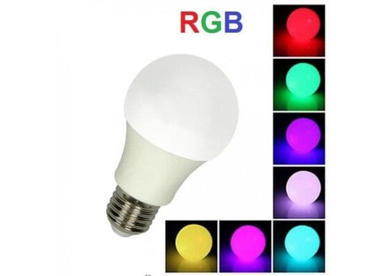 Λάμπα smart led 5watt Ε27 230v/ac RGB εναλλαγής χρωμάτων με τηλεχειριστήριο (A608RGBW) - Image 3