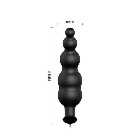 PRETTYLOVE ANAL PLUG BUBBLES VIBRATOR BLACK WITH REMOTE CONTROL - ΠΡΩΚΤΙΚΗ ΣΦΗΝΑ 12 ΔΟΝΗΣΕΩΝ - Image 5
