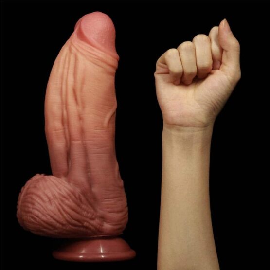 Lovetoy LikeTrue Phallus Dual Density Extra Large Dildo Liquified Silicone 25.4cm - Image 6