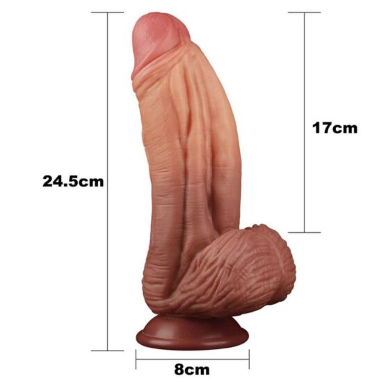 Lovetoy LikeTrue Phallus Dual Density Extra Large Dildo Liquified Silicone 25.4cm - Image 7