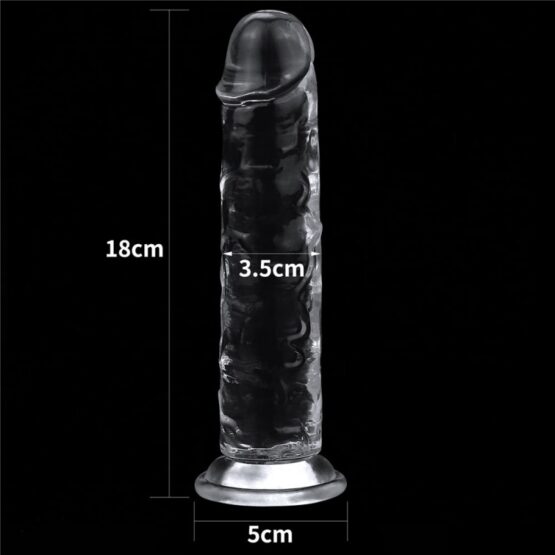 Lovetoy Flawless Clear Dildo 17.78cm Clear - Image 3