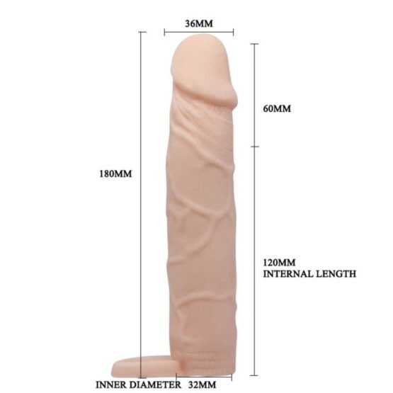 Ρεαλιστικό Κάλυμμα Επέκτασης Πέους - Pretty Love Penis Sleeve Large - Image 3