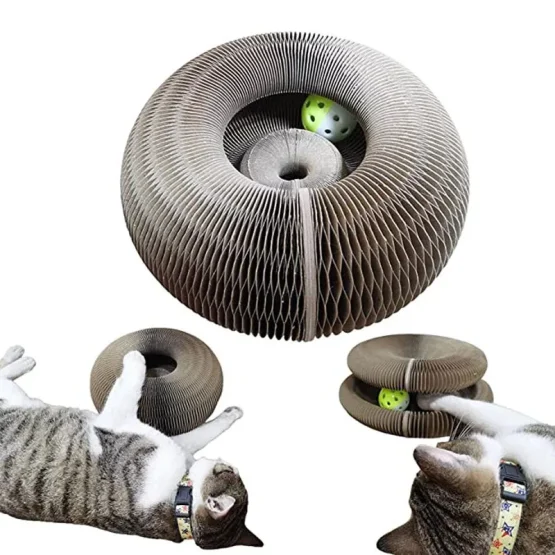 Παιχνίδι γάτας στρογγυλή ξύστρα – Cat scratching board - Image 3