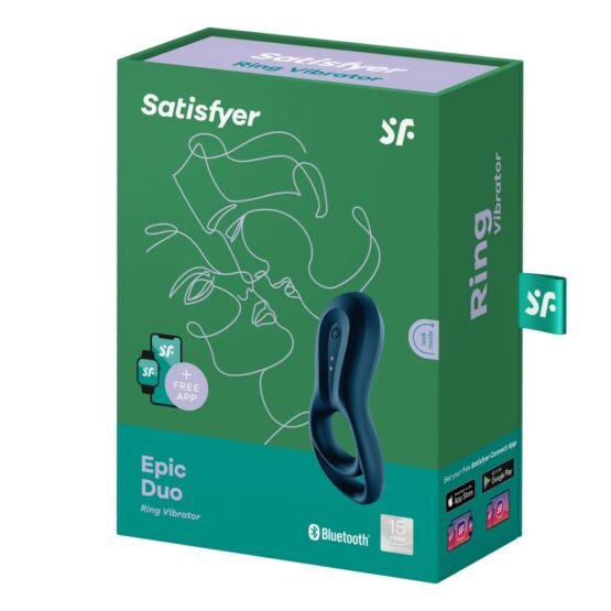 Satisfyer Epic Duo Ring Vibrator Blue - Image 2