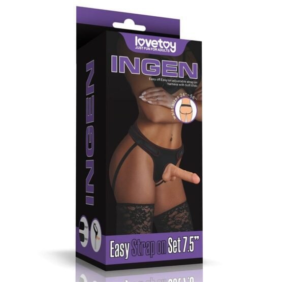 Lovetoy INGEN Easy Strapon Set Flesh 20cm
