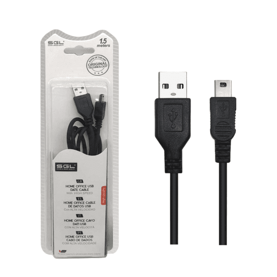 Καλώδιο μεταφοράς δεδομένων - Data - 3S - USB-A male/USB mini male - 1.5m - 097183