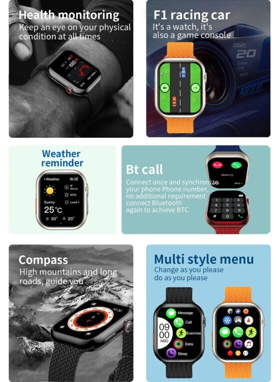 Σετ Smartwatch με 2 λουράκια - Z81 Pro Max - 880372 - Orange - Image 2