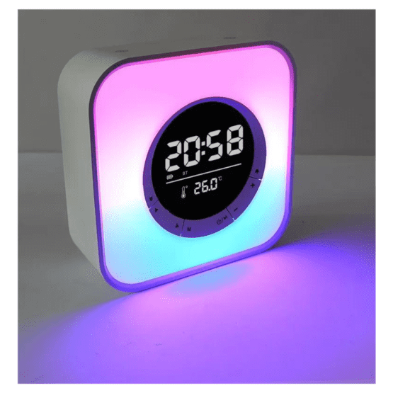 Ασύρματο ηχείο Bluetooth LED & ψηφιακό ρολόι - P10 - 810811 - Image 2