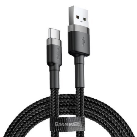 Baseus Καλώδιο USB-C Cafule 2A 2m (Γκρι/ Μαύρο) CATKLF-CG1