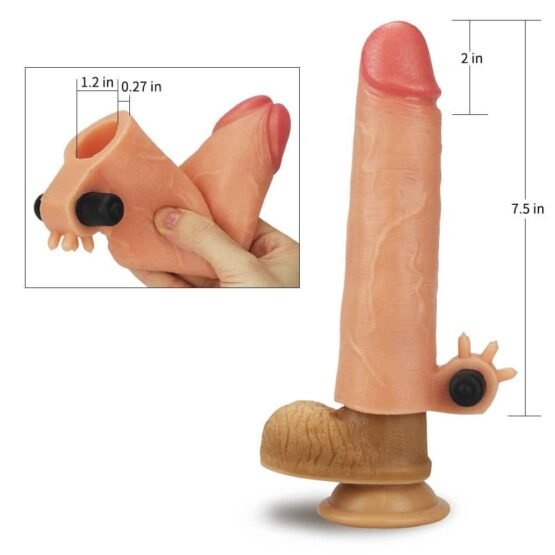Add 2" Vibrating Silicone Extender - Image 2