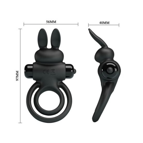 Pretty Love Vibrant Penis Ring 3 Black - Image 4