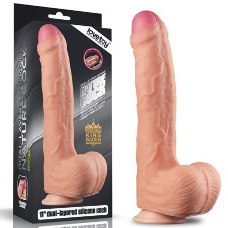 11 Dual Layer Platinum Silicone Cock