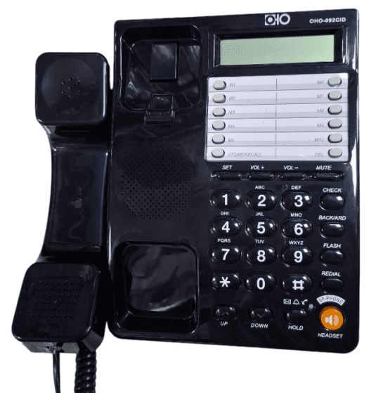 Ενσύρματο σταθερό τηλέφωνο - OHO - 092 - 300757 - Black - Image 2