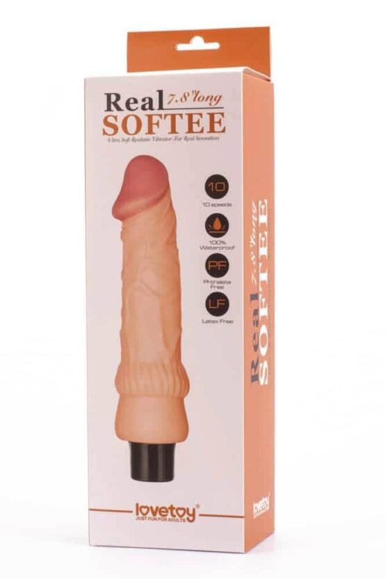 7.8" Real Softee Vibrating Dildo  2 - Image 2