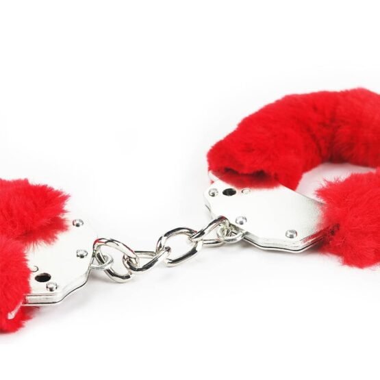 Fetish Pleasure Fluffy Hand Cuffs Red - Image 4