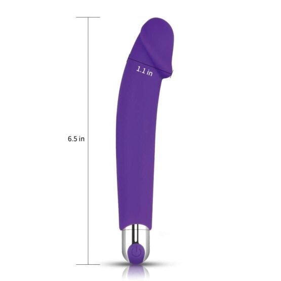 Rechargeable IJOY Silicone Dildo Purple - Image 6