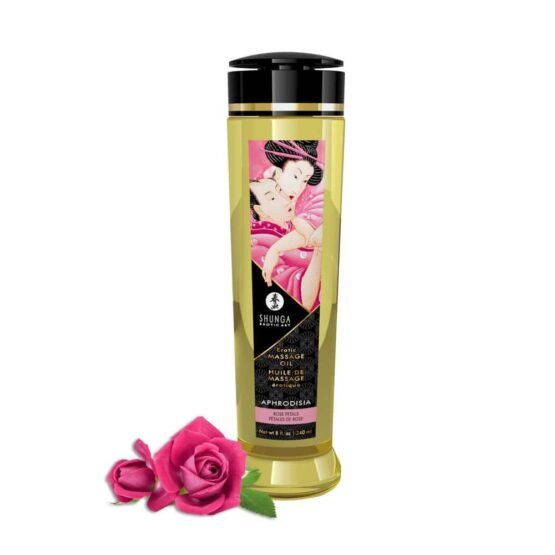 EROTIC MASSAGE OIL 240 ml / 8 oz ROSE - Image 2