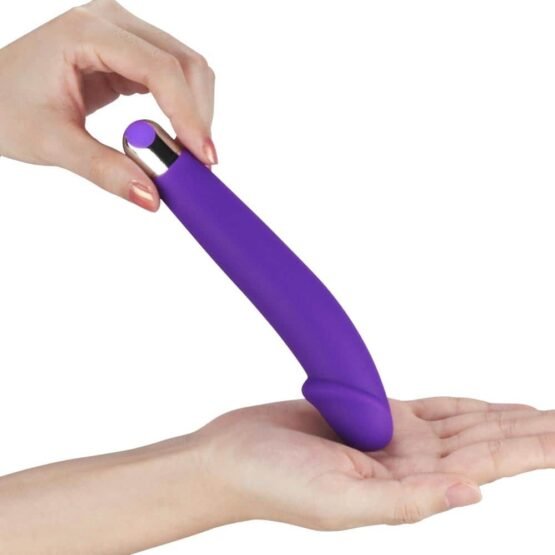 Rechargeable IJOY Silicone Dildo Purple - Image 5