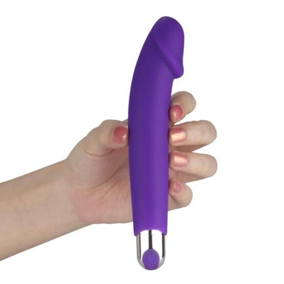 Rechargeable IJOY Silicone Dildo Purple - Image 2