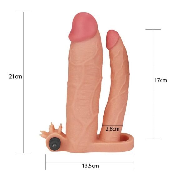 Add 3" Vibrating Double Penis Sleeve - Image 5
