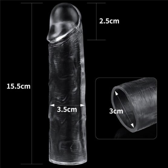 Flawless Clear Penis Sleeve Add 1'' - Image 7