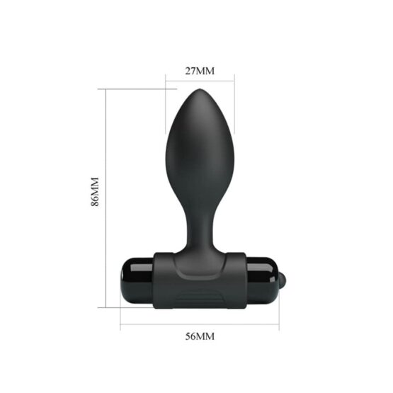 Pretty Love Vibra Butt Plug Black - Image 6