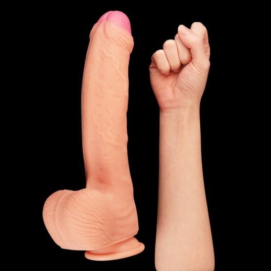 11 Dual Layer Platinum Silicone Cock - Image 4