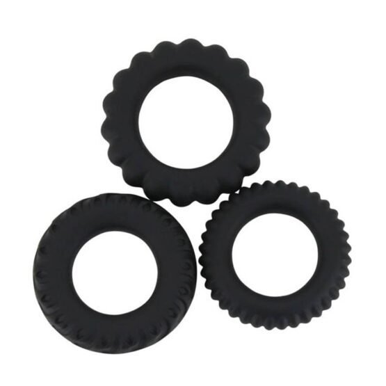 Titan 3 in 1 Silicone Rings Black - Image 3