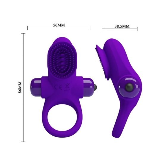 Pretty Love Vibrant Penis Ring 2 Purple - Image 6