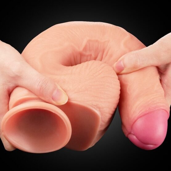11 Dual Layer Platinum Silicone Cock - Image 6