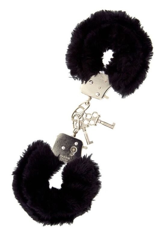 Metal Handcuff With Plush Black - Image 2