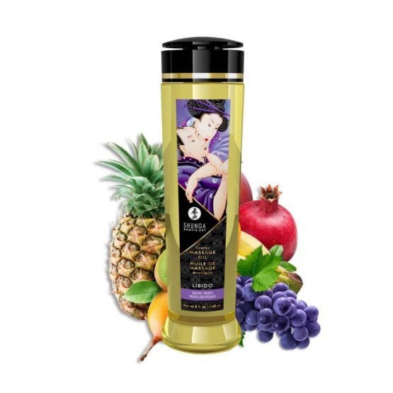EROTIC MASSAGE OIL 240 ml / 8 oz EXOTIC FRUITS - Image 2