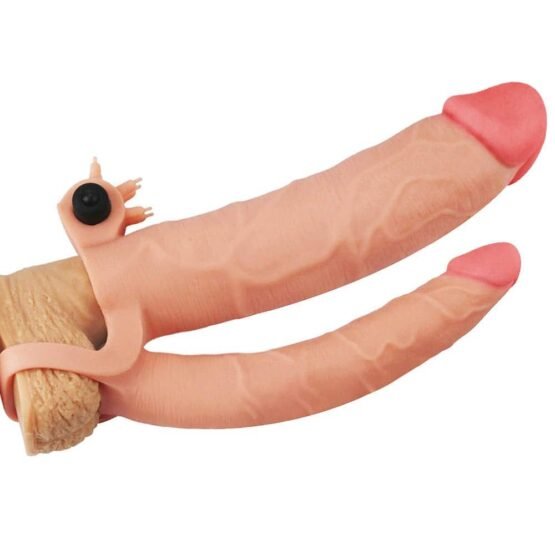 Add 3" Vibrating Double Penis Sleeve - Image 2