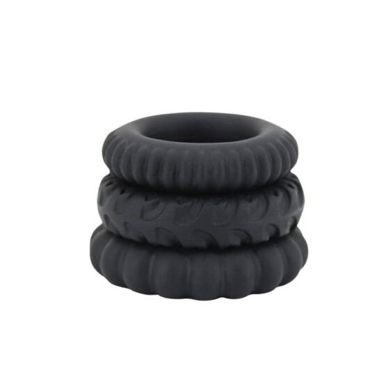 Titan 3 in 1 Silicone Rings Black - Image 4