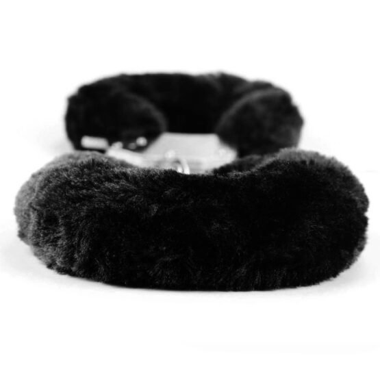 Fetish Pleasure Fluffy Hand Cuffs Black - Image 4