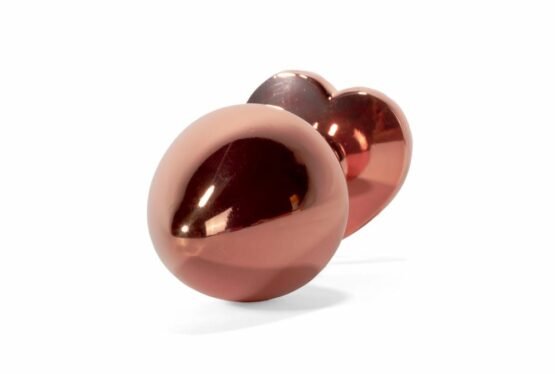 X-MEN Secret Shine Metal Butt Plug Rose Gold Heart L - Image 5
