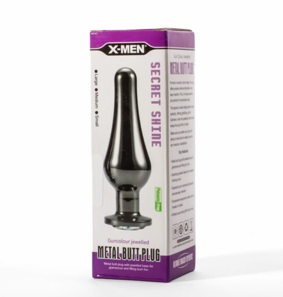 X-Men Secret Shine Gun Colour Jewelled Metal Butt Plug L - Image 2