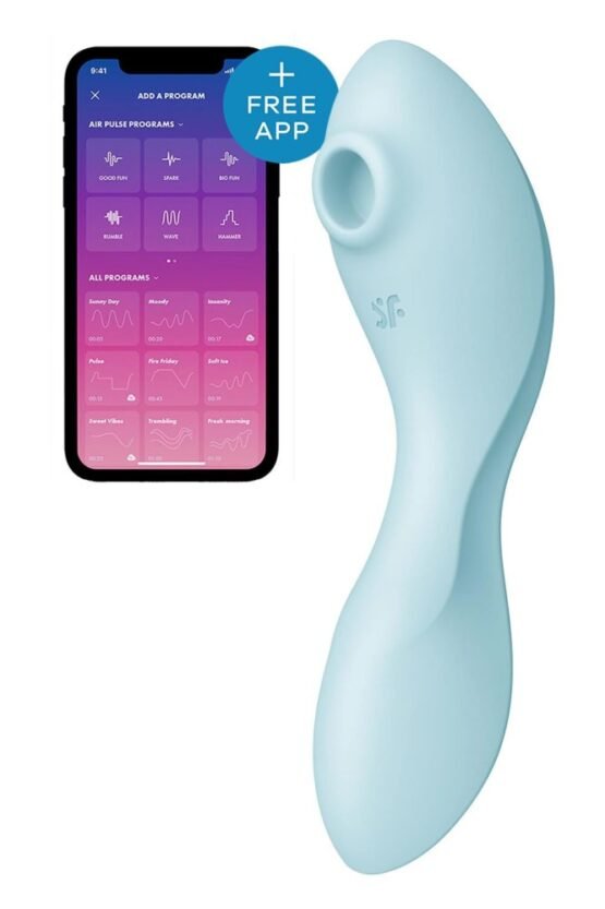 Satisfyer Curvy Trinity 5 Air Pulse Vibrator Blue - Image 7