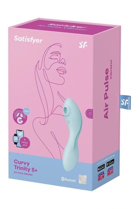 Satisfyer Curvy Trinity 5 Air Pulse Vibrator Blue