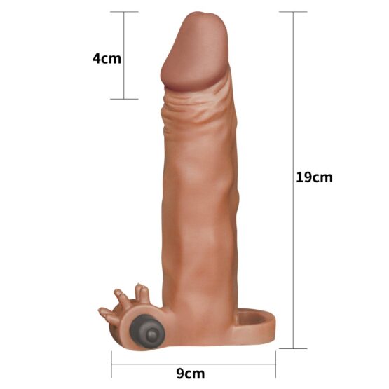 Pleasure X-Tender Vibrating Penis Sleeve #3 brown - Image 5