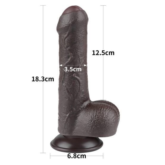 7'' Sliding Skin Dual Layer Dong Black - Image 5