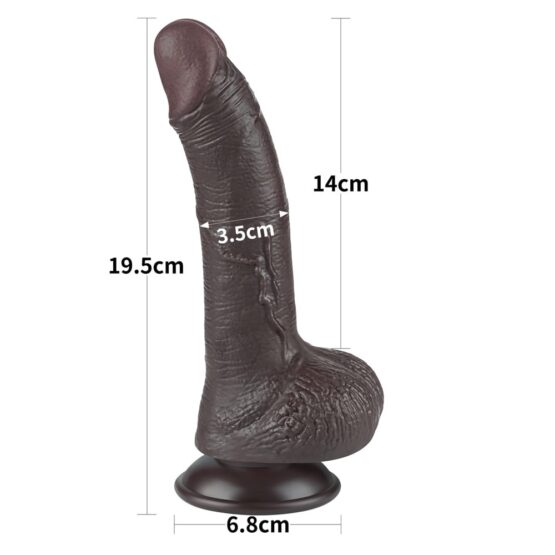 7.5'' Sliding Skin Dual Layer Dong Black I - Image 5