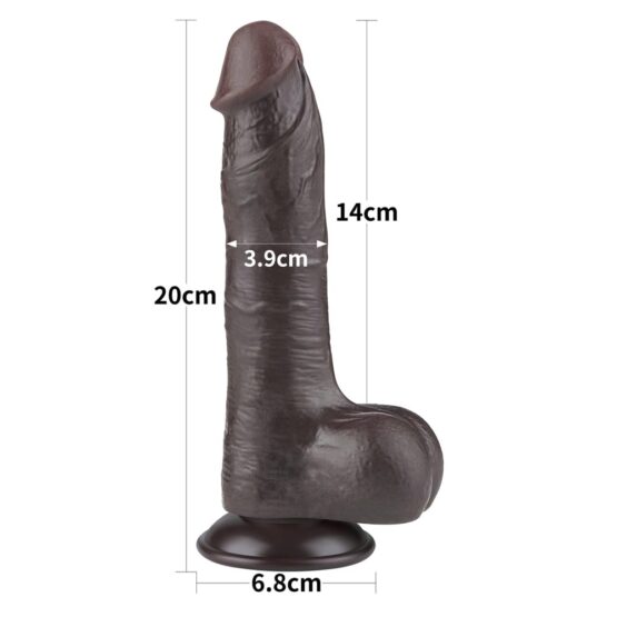 8'' Sliding Skin Dual Layer Dong Black I - Image 5