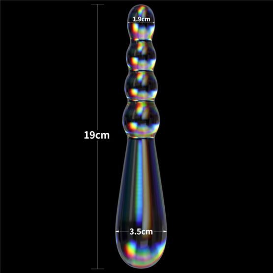 Twilight Gleam Glass Dildo- Rising Ripples - Image 2
