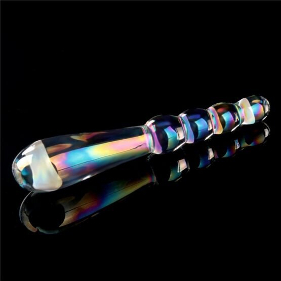 Twilight Gleam Glass Dildo- Rising Ripples - Image 6