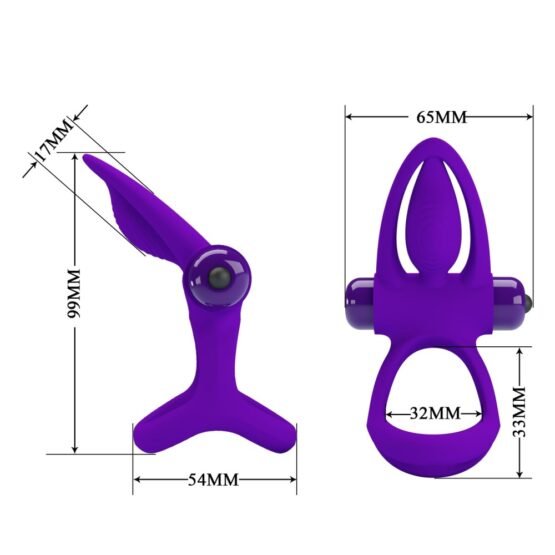 Pretty Love Vibration Cockring Purple - Image 7